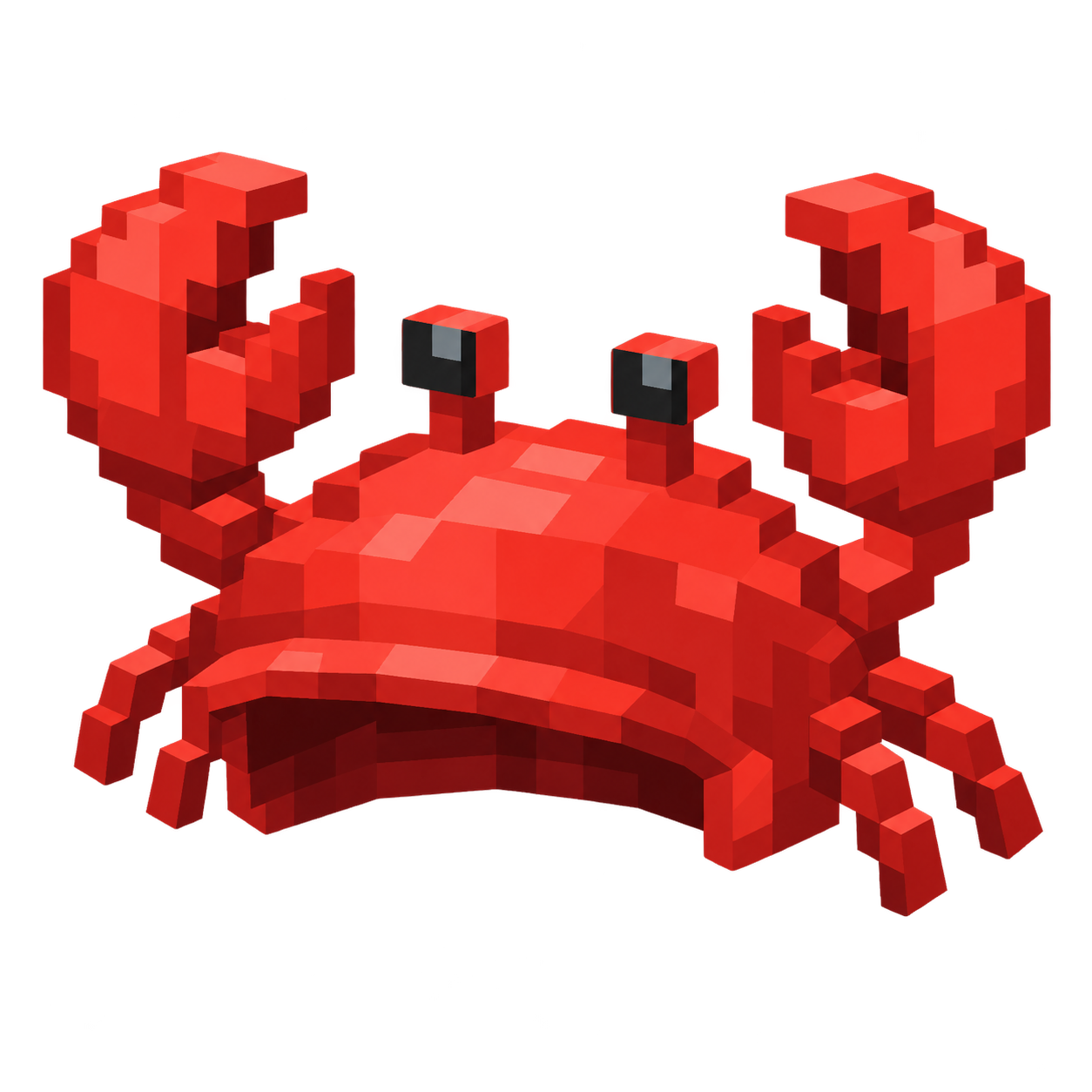 Original red pixel-art crab hat